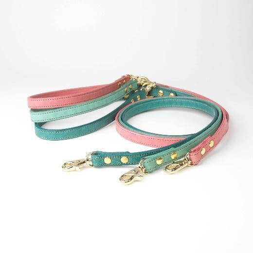 ⑥ くすのき犬具｜くすみカラーの本革カフェリード